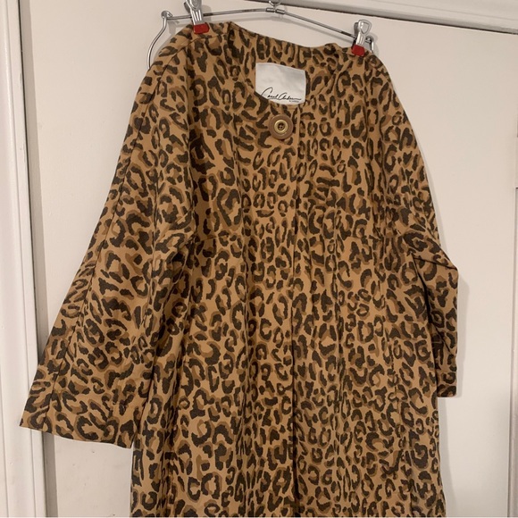 Carol Anderson by Invitation Brown & Black Jacket Cheetah Print One Button - Picture 8 of 9